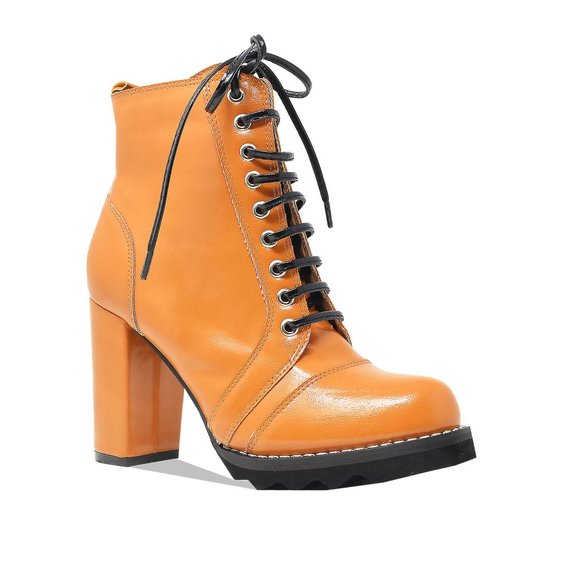 WOMEN'S CHUNKY HEELED BOOTIE - Picture 2 of 4